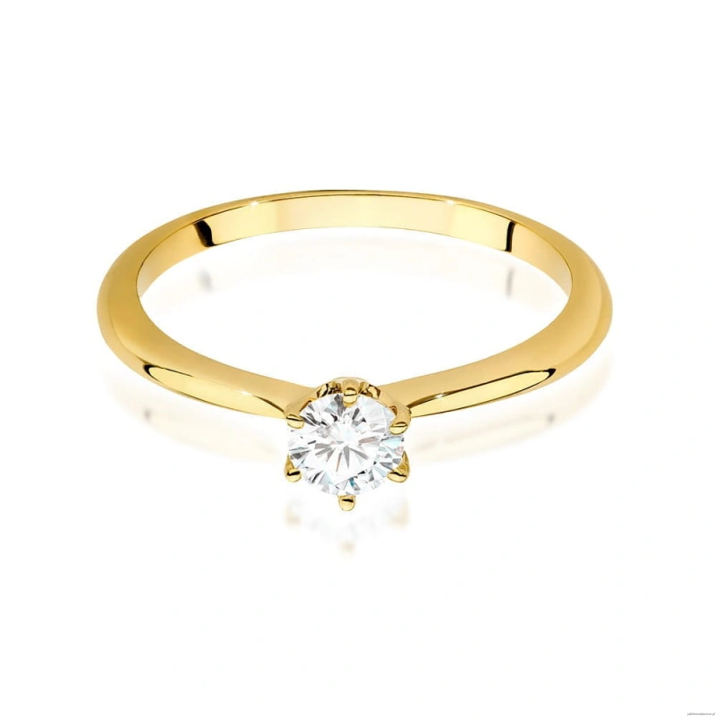 Pierścionek W0553 Diament 0,50ct Żółte złoto 375