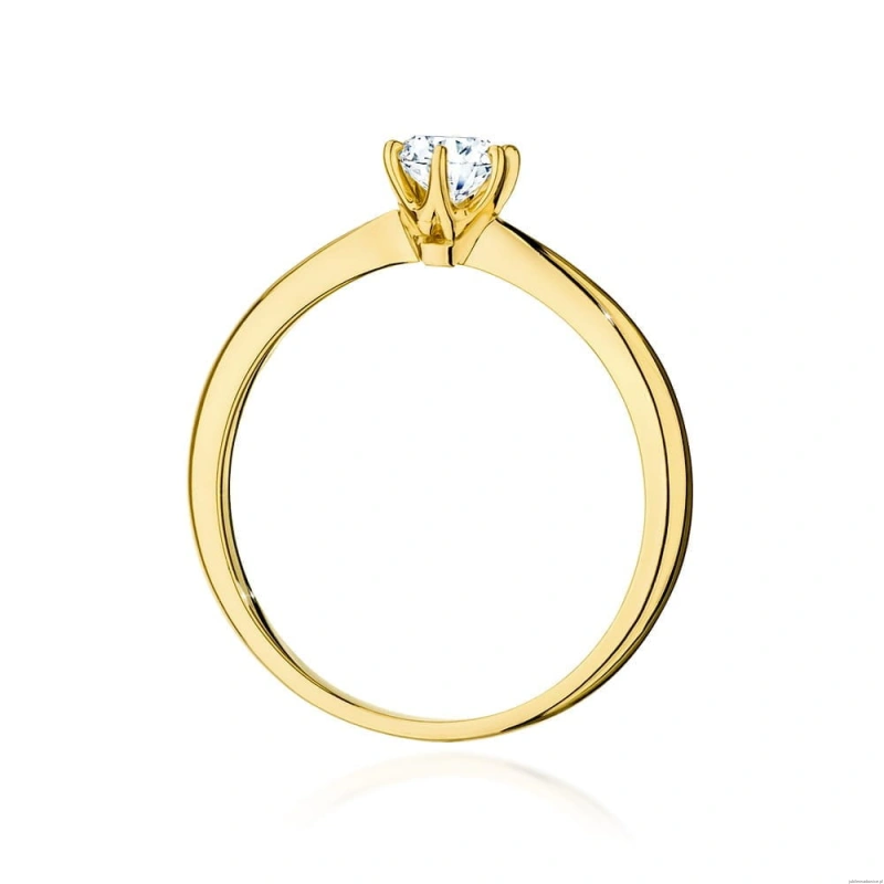 Pierścionek W0553 Diament 0,50ct Żółte złoto 375