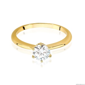 Pierścionek W0553 Diament 0,70ct Żółte złoto 375