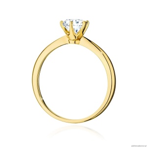 Pierścionek W0553 Diament 0,70ct Żółte złoto 375