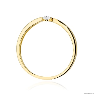 Pierścionek W0554 Diament 0,08ct Żółte złoto 375