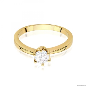 Pierścionek W0563 Diament 0,40ct Żółte złoto 375