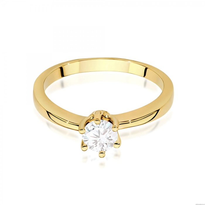 Pierścionek W0563 Diament 0,40ct Żółte złoto 375