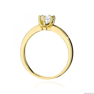 Pierścionek W0563 Diament 0,40ct Żółte złoto 375