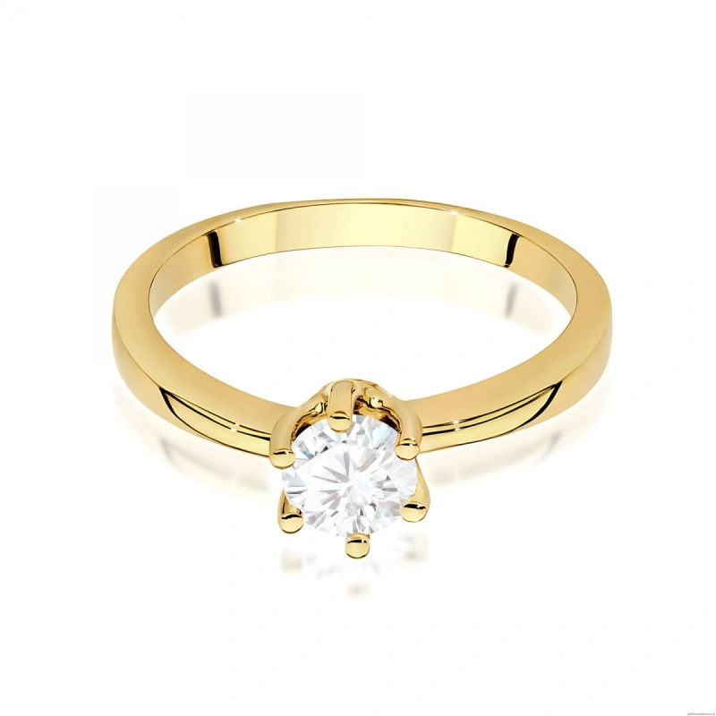 Pierścionek W0563 Diament 0,50ct Żółte złoto 375