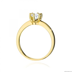Pierścionek W0563 Diament 0,50ct Żółte złoto 375