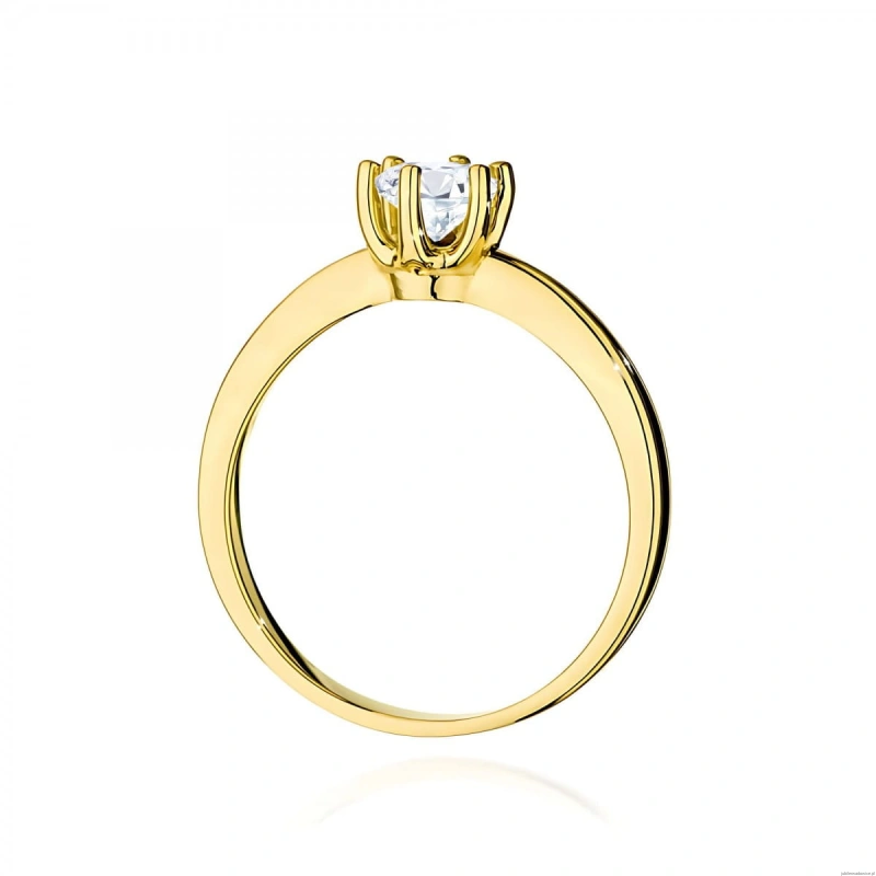Pierścionek W0563 Diament 0,50ct Żółte złoto 375