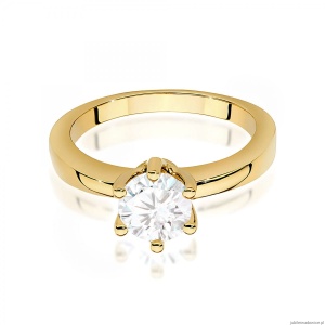 Pierścionek W0563 Diament 0,70ct Żółte złoto 375