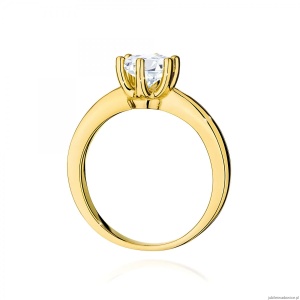 Pierścionek W0563 Diament 0,70ct Żółte złoto 375