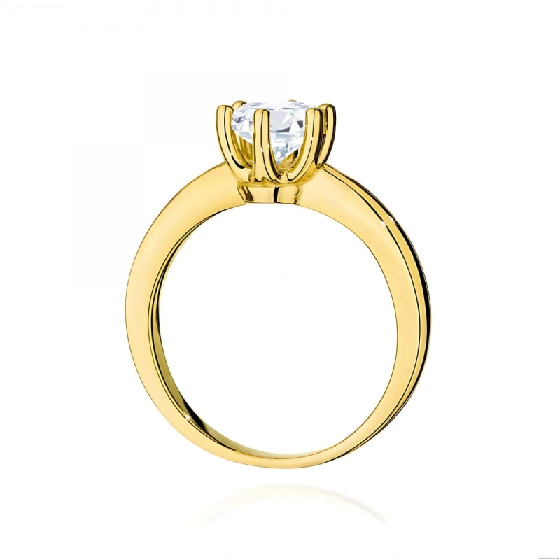 Pierścionek W0563 Diament 0,70ct Żółte złoto 375