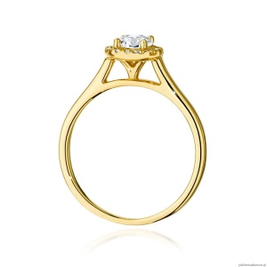 Pierścionek W0550 Diament 0,50ct Żółte złoto 375