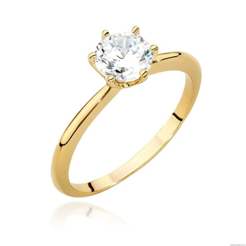 Pierścionek W0553 Diament 1,00ct Żółte złoto 375