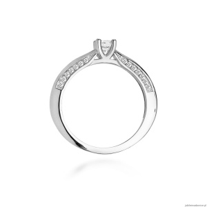 Pierścionek W0009 Diament 0,30ct Białe złoto 375