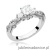 Pierścionek W0023 Diament 0,70ct Białe złoto 375