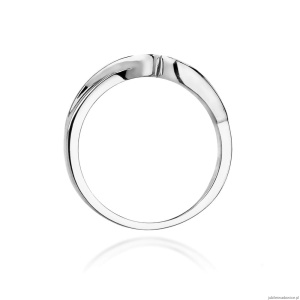Pierścionek W0027 Diament 0,05ct Białe złoto 375