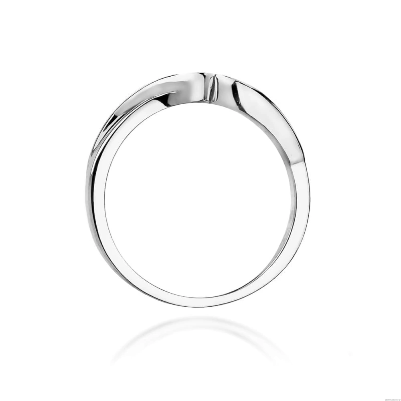Pierścionek W0027 Diament 0,05ct Białe złoto 375
