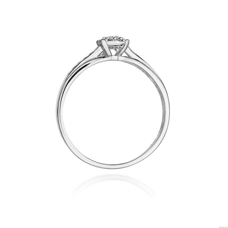 Pierścionek W0034 Diament 0,04ct Białe złoto 375