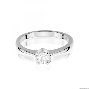 Pierścionek W0047 Diament 0,30ct Białe złoto 375