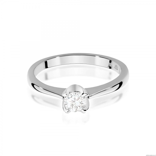 Pierścionek W0047 Diament 0,30ct Białe złoto 375