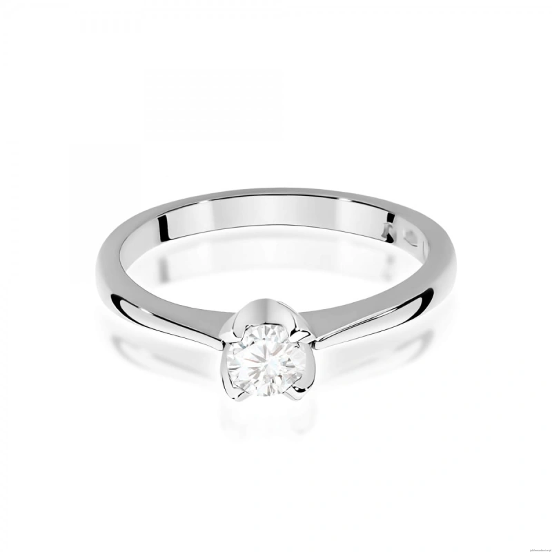Pierścionek W0047 Diament 0,30ct Białe złoto 375