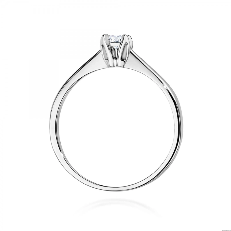 Pierścionek W0047 Diament 0,30ct Białe złoto 375