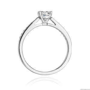 Pierścionek W0052 Diament 0,50ct Białe złoto 375