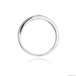 Pierścionek W0071 Diament 0,10ct Białe złoto 375
