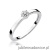 Pierścionek W0100 z diamentami Białe złoto 375