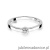Pierścionek W0100 z diamentami Białe złoto 375