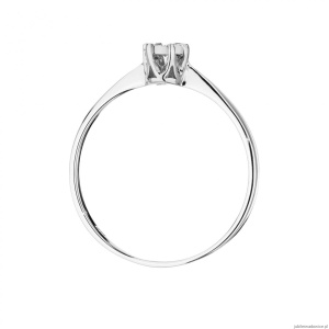 Pierścionek W0111T Diament 0,03ct Białe złoto 375