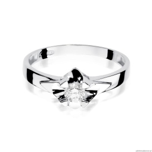 Pierścionek W0155 Diament 0,30ct Białe złoto 375