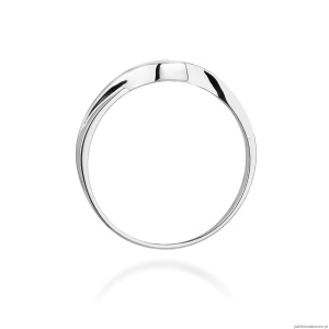 Pierścionek W0158 Diament 0,05ct Białe złoto 375