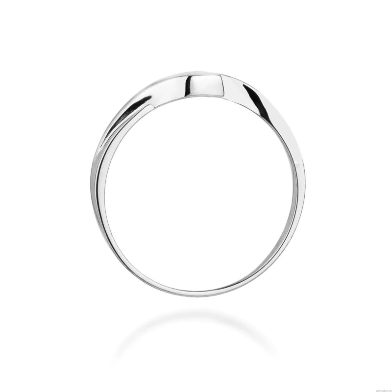 Pierścionek W0158 Diament 0,05ct Białe złoto 375
