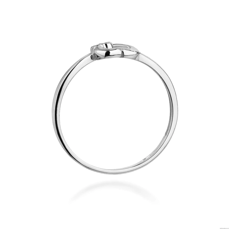 Pierścionek W0188 Diament 0,02ct Białe złoto 375