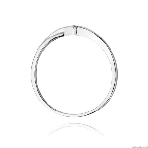 Pierścionek W0191 Diament 0,04ct Białe złoto 375