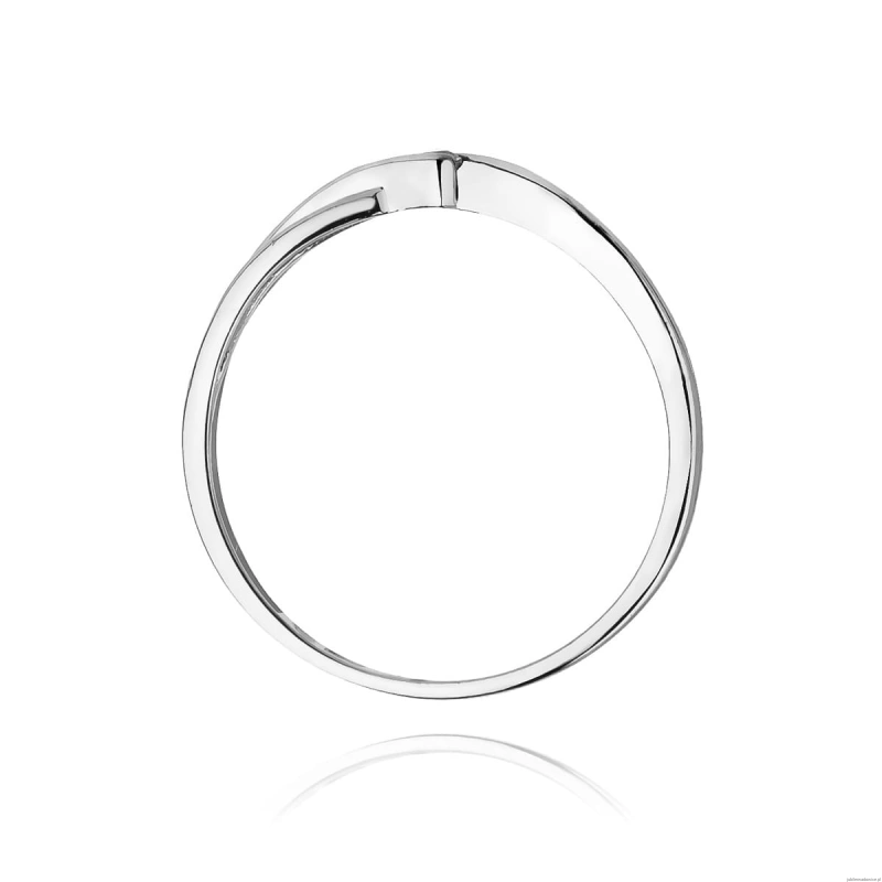 Pierścionek W0191 Diament 0,04ct Białe złoto 375