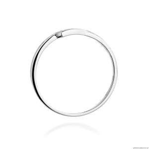 Pierścionek W0196 z diamentami Białe złoto 375