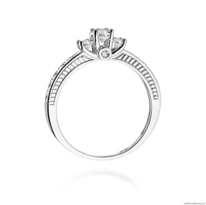 Pierścionek W0199 Diament 0,20ct Białe złoto 375