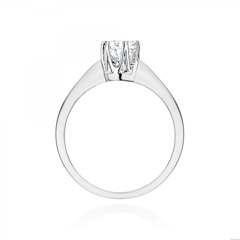 Pierścionek W0220B Diament 0,30ct Białe złoto 375