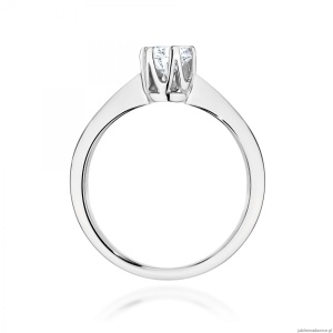 Pierścionek W0220B Diament 0,40ct Białe złoto 375