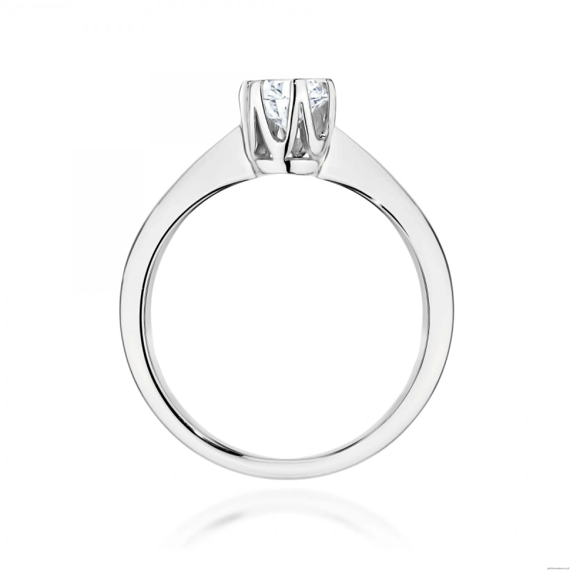 Pierścionek W0220B Diament 0,40ct Białe złoto 375