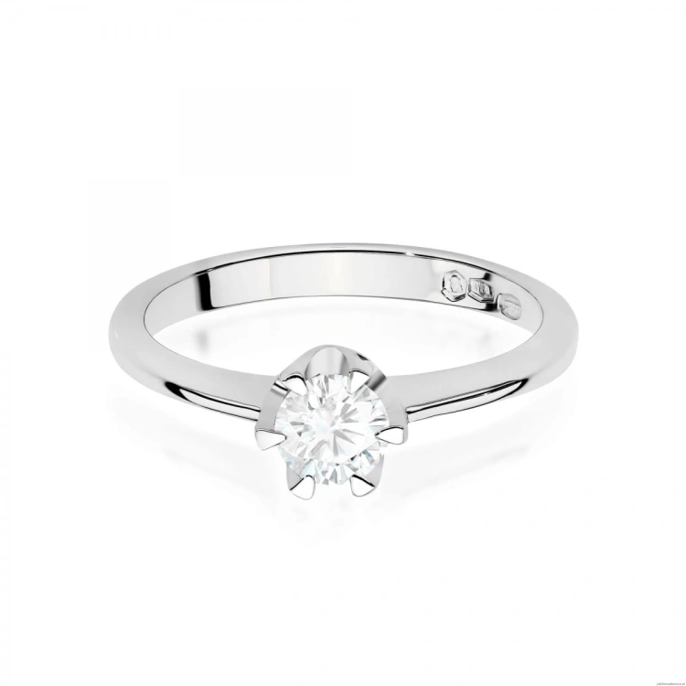 Pierścionek W0220B Diament 0,70ct Białe złoto 375