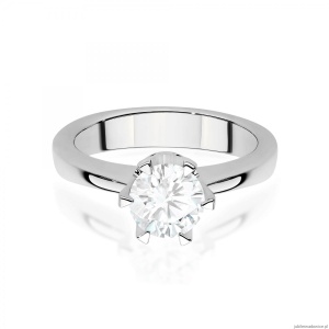 Pierścionek W0220B Diament 1,00ct Białe złoto 375