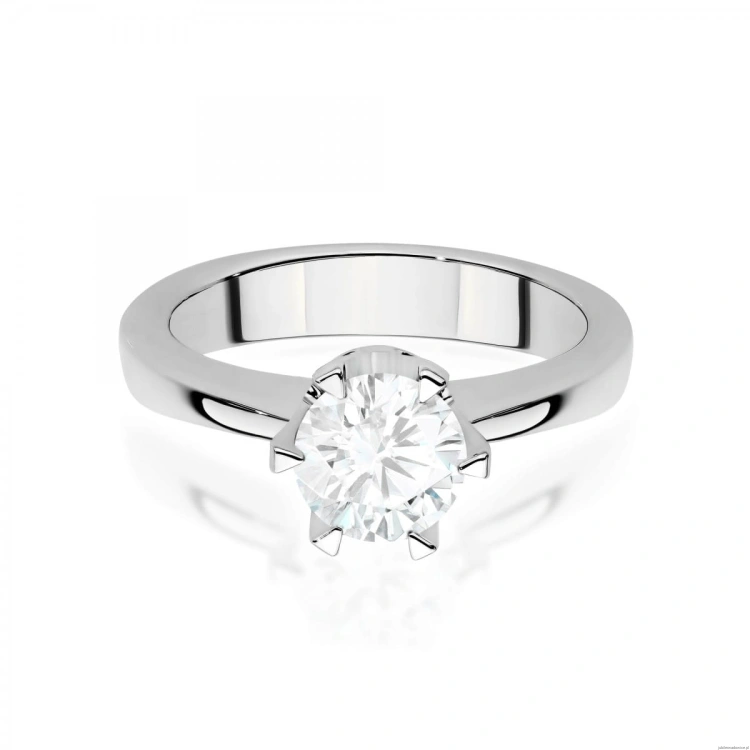 Pierścionek W0220B Diament 1,00ct Białe złoto 375