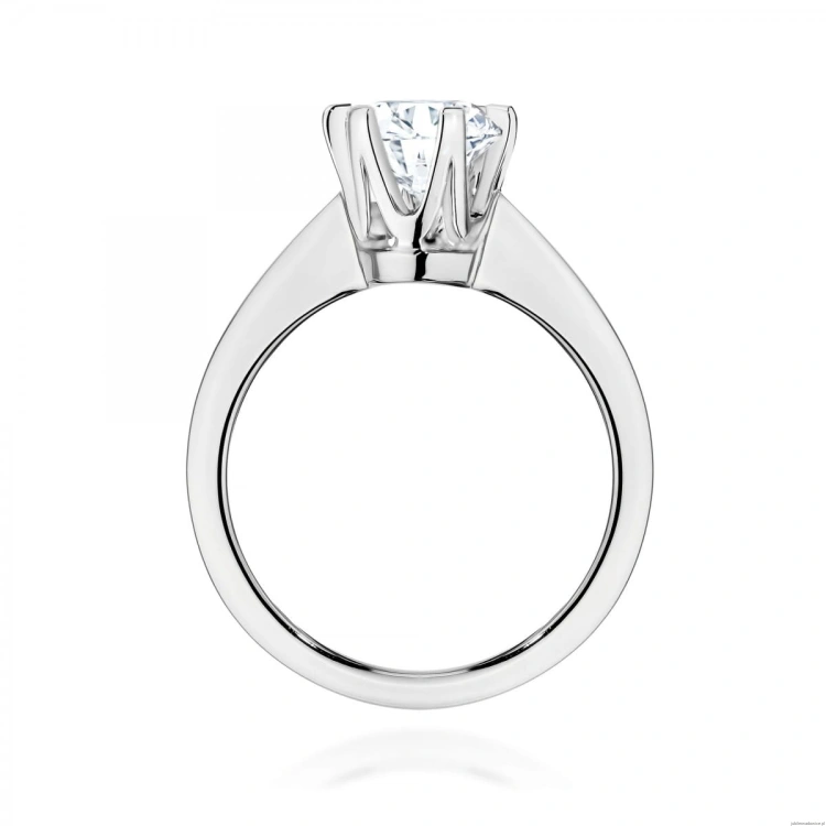 Pierścionek W0220B Diament 1,00ct Białe złoto 375