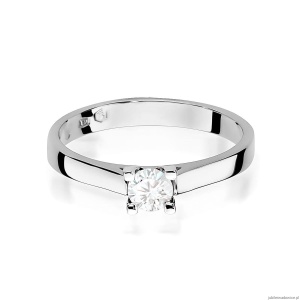 Pierścionek W0221B Diament 0,30ct Białe złoto 375