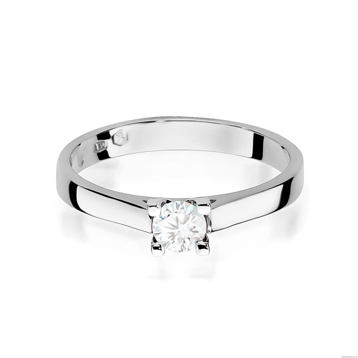 Pierścionek W0221B Diament 0,30ct Białe złoto 375