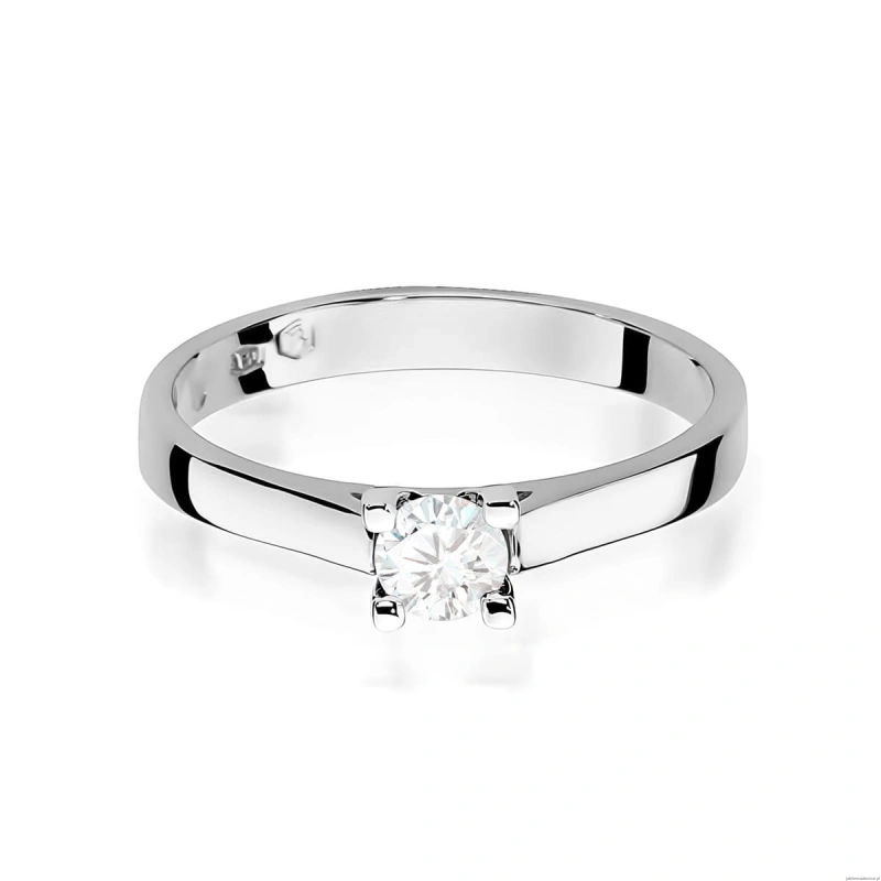 Pierścionek W0221B Diament 0,30ct Białe złoto 375