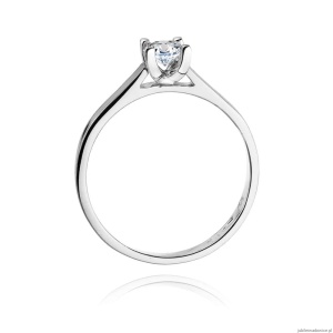 Pierścionek W0221B Diament 0,30ct Białe złoto 375