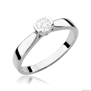 Pierścionek W0223B Diament 0,30ct Białe złoto 375